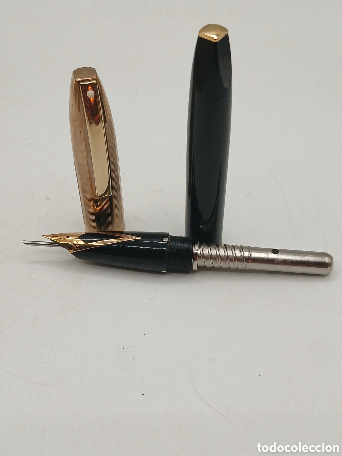 Plumas estilogr&aacute;ficas antiguas: Pluma estilogr&aacute;fica Sheaffer Lagacy PFM IV plumin oro 14quilates. Made in USA