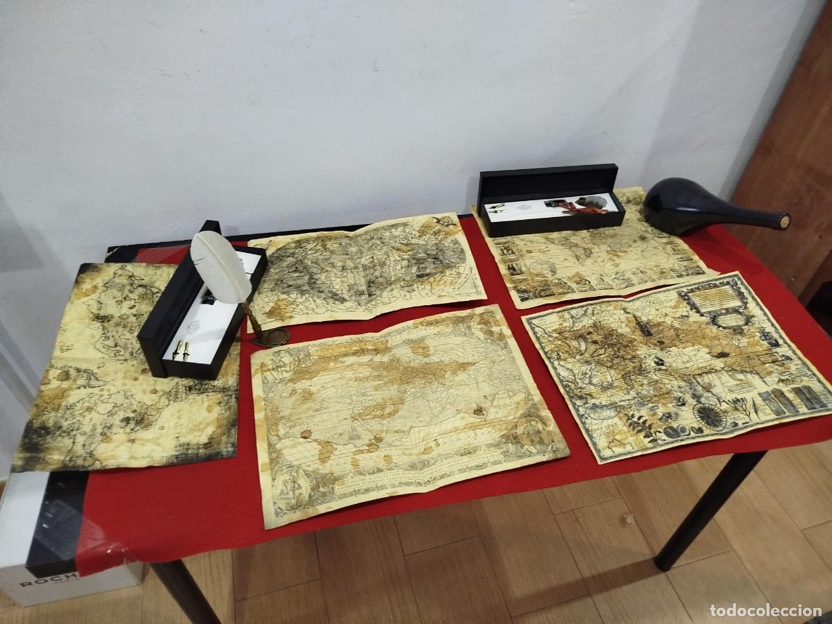 Plumas estilogr&aacute;ficas antiguas: ART&Iacute;CULOS DE ESCRIBAN&Iacute;A Y MAPAS ANTIGUOS ENVEJECIDOS - SE VENDE JUNTO O SEPARADO