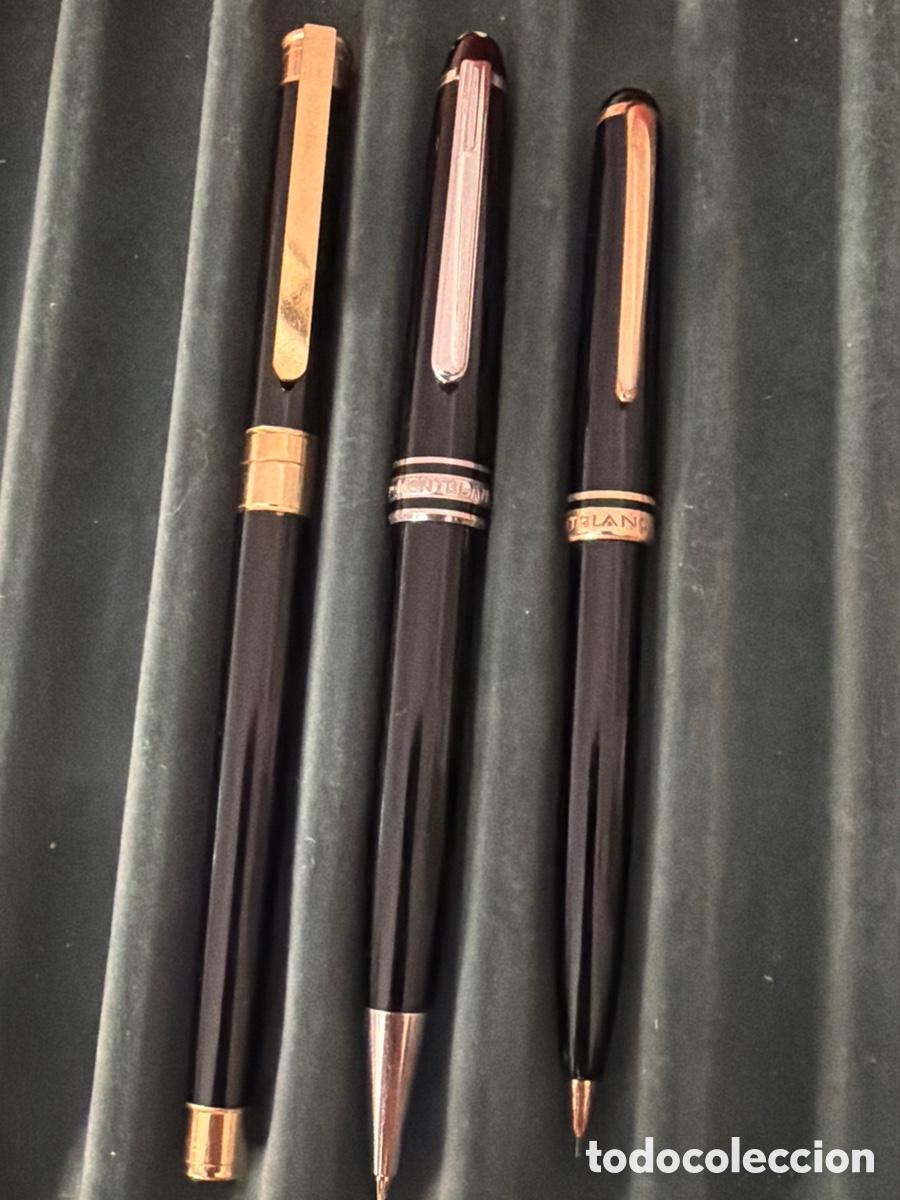 Plumas estilogr&aacute;ficas antiguas: Lote de Montblanc pluma y portaminas