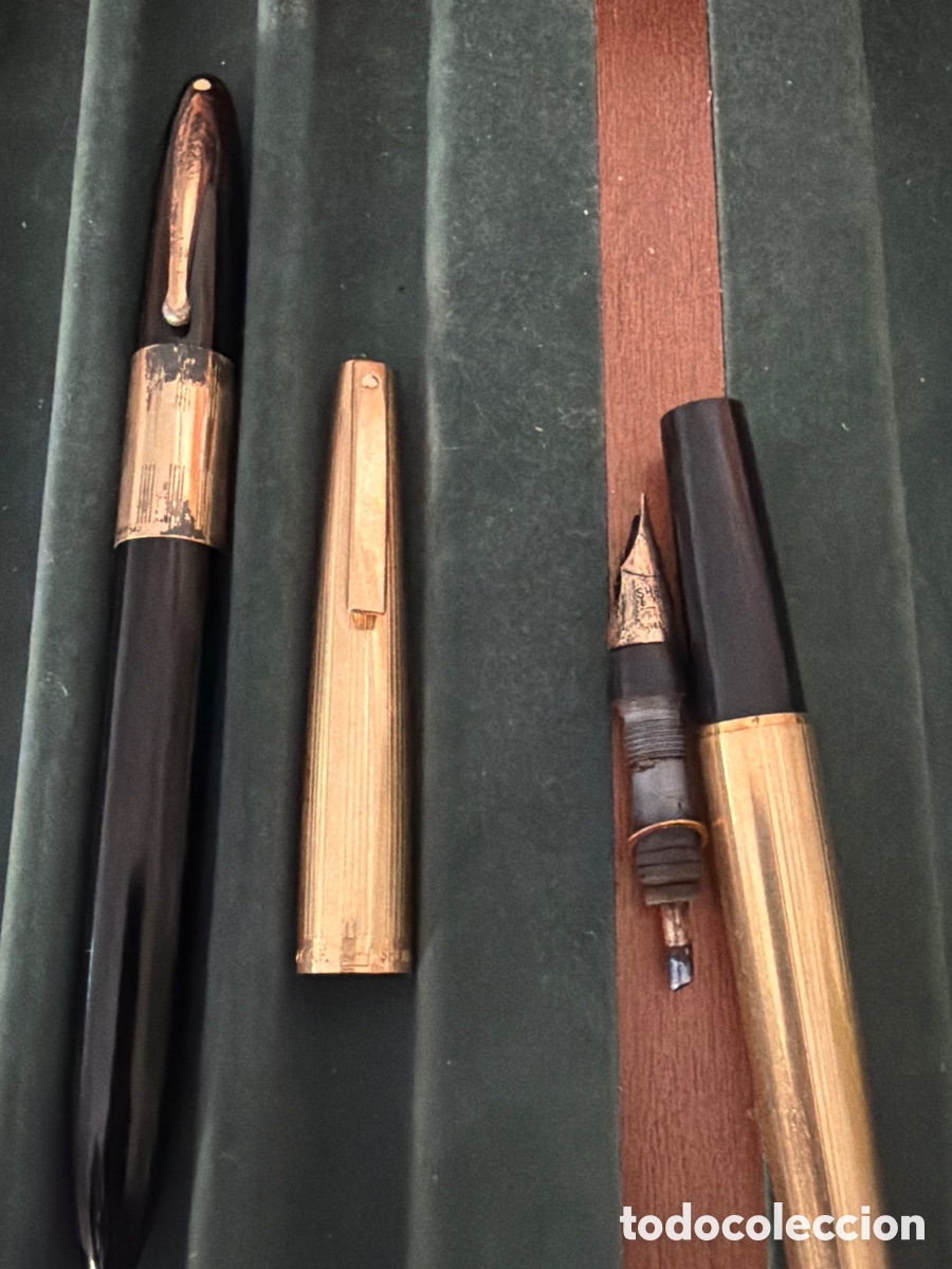 Plumas estilogr&aacute;ficas antiguas: Plumas estilogr&aacute;ficas sheaffers plumin de 14k