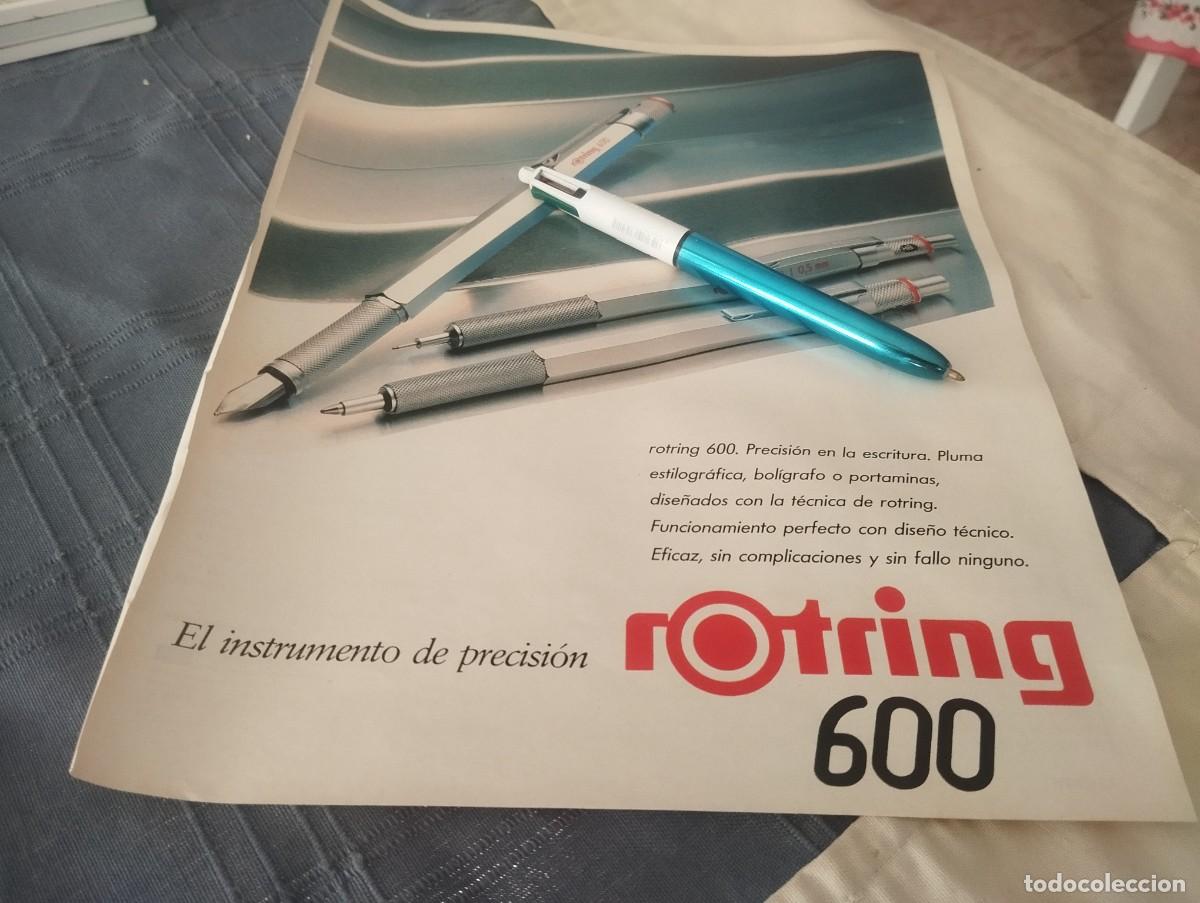 Plumas estilogr&aacute;ficas antiguas: ROTRING 600 ANUNCIO PUBLICIDAD REVISTA 1991