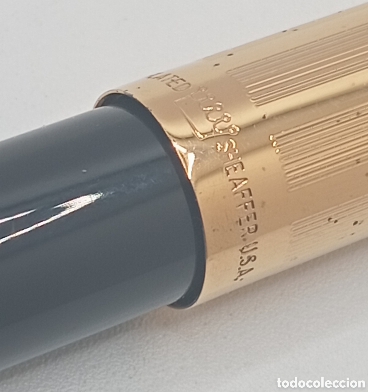 Plumas estilogr&aacute;ficas antiguas: Pluma Sheaffer electroplated USA - Foto 6