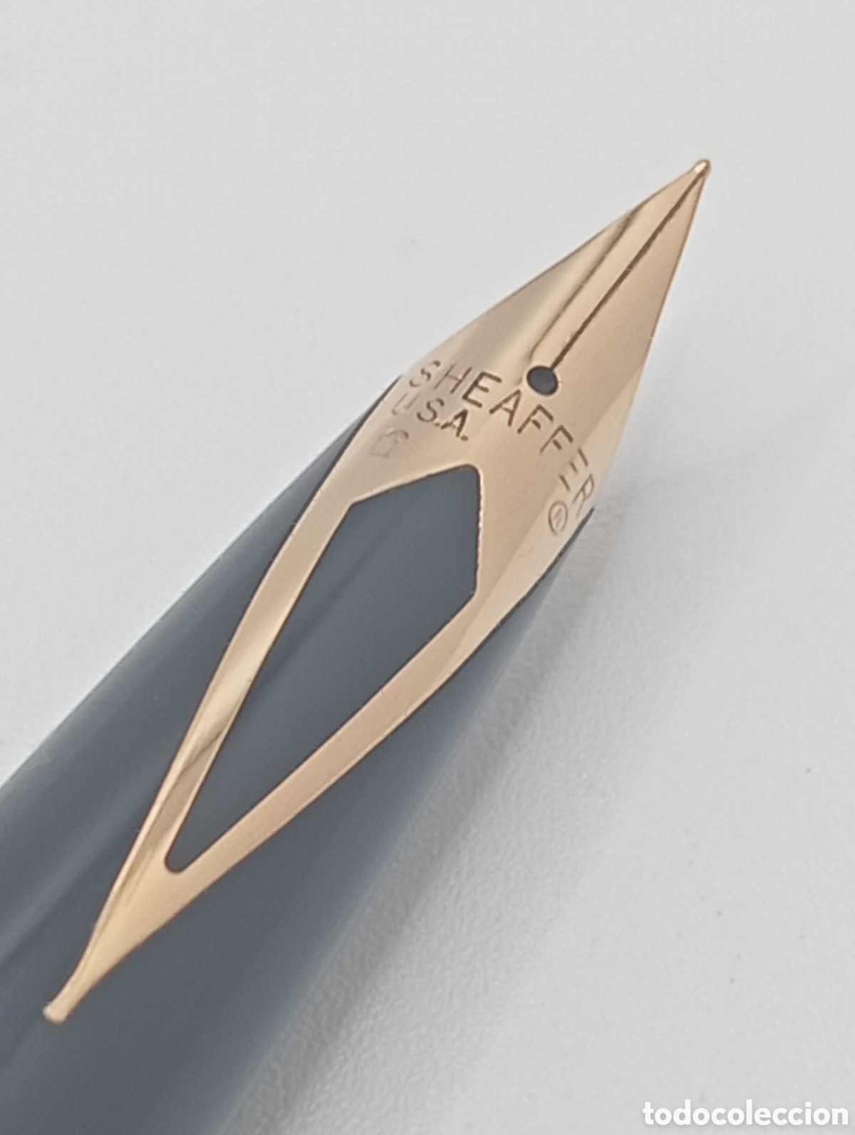 Plumas estilogr&aacute;ficas antiguas: Pluma Sheaffer electroplated USA - Foto 7