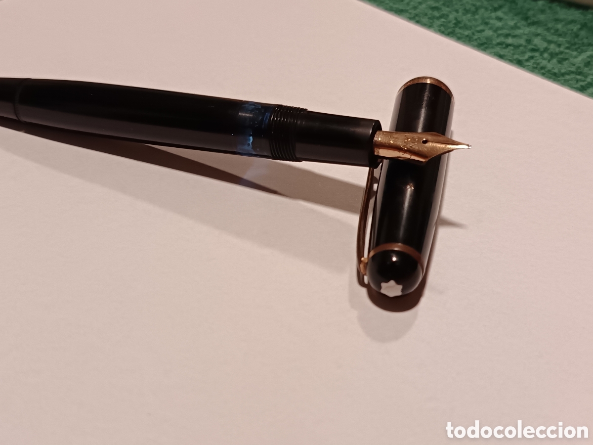 Plumas estilogr&aacute;ficas antiguas: ANTIGUA PLUMA ESTILOGRAFICA MONTBLANC 344 PLUMIN DE ORO DE 14 CT.