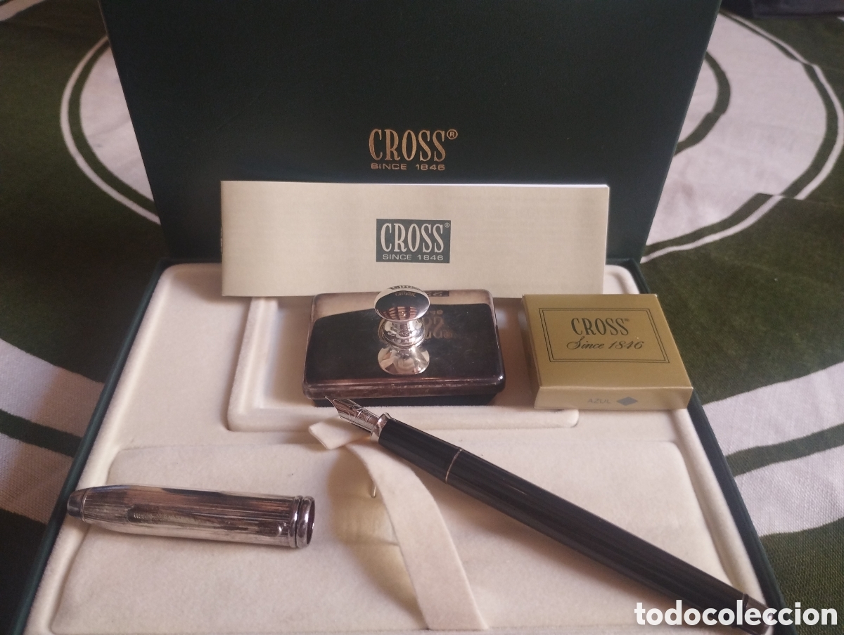 Plumas estilogr&aacute;ficas antiguas: Estuche todo c&oacute;mo nuevo por estrenar Cross