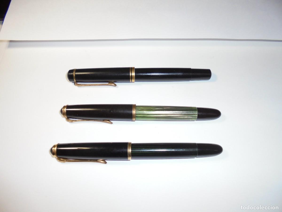 Plumas estilogr&aacute;ficas antiguas: magnificas 3 plumas antiguas PELIKAN 2 modelo 400