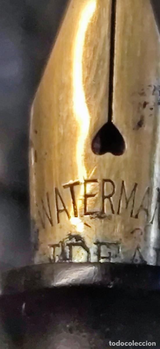 Plumas estilogr&aacute;ficas antiguas: Waterman Ideal . Plum&iacute;n de oro 14K. - Foto 2