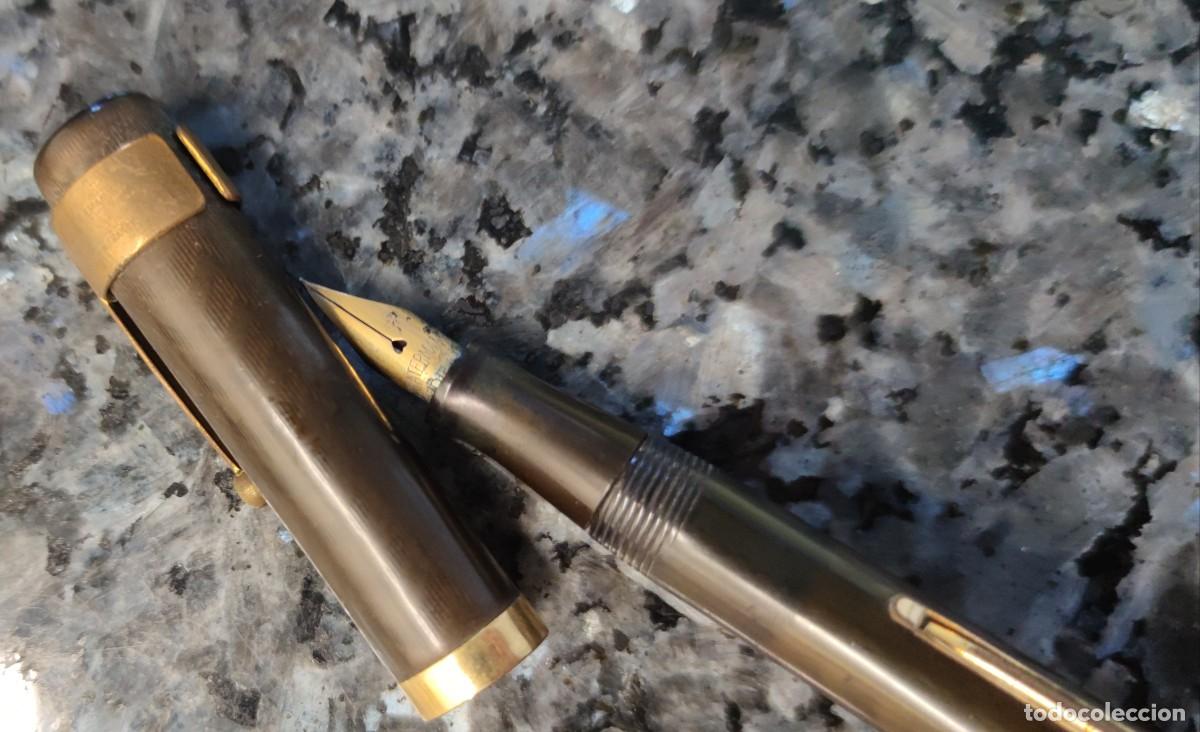 Plumas estilogr&aacute;ficas antiguas: Waterman Ideal . Plum&iacute;n de oro 14K. - Foto 6