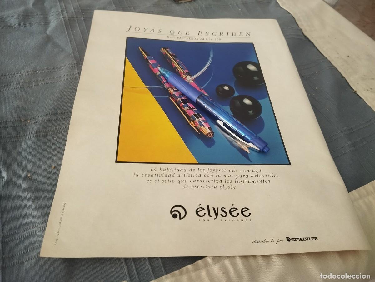 Plumas estilogr&aacute;ficas antiguas: ELYSEE STAEDTLER PLUMA ESTILOGR&Aacute;FICA BOL&Iacute;GRAFO ANUNCIO PUBLICIDAD REVISTA 1992 BONITO PARA ENMARCAR