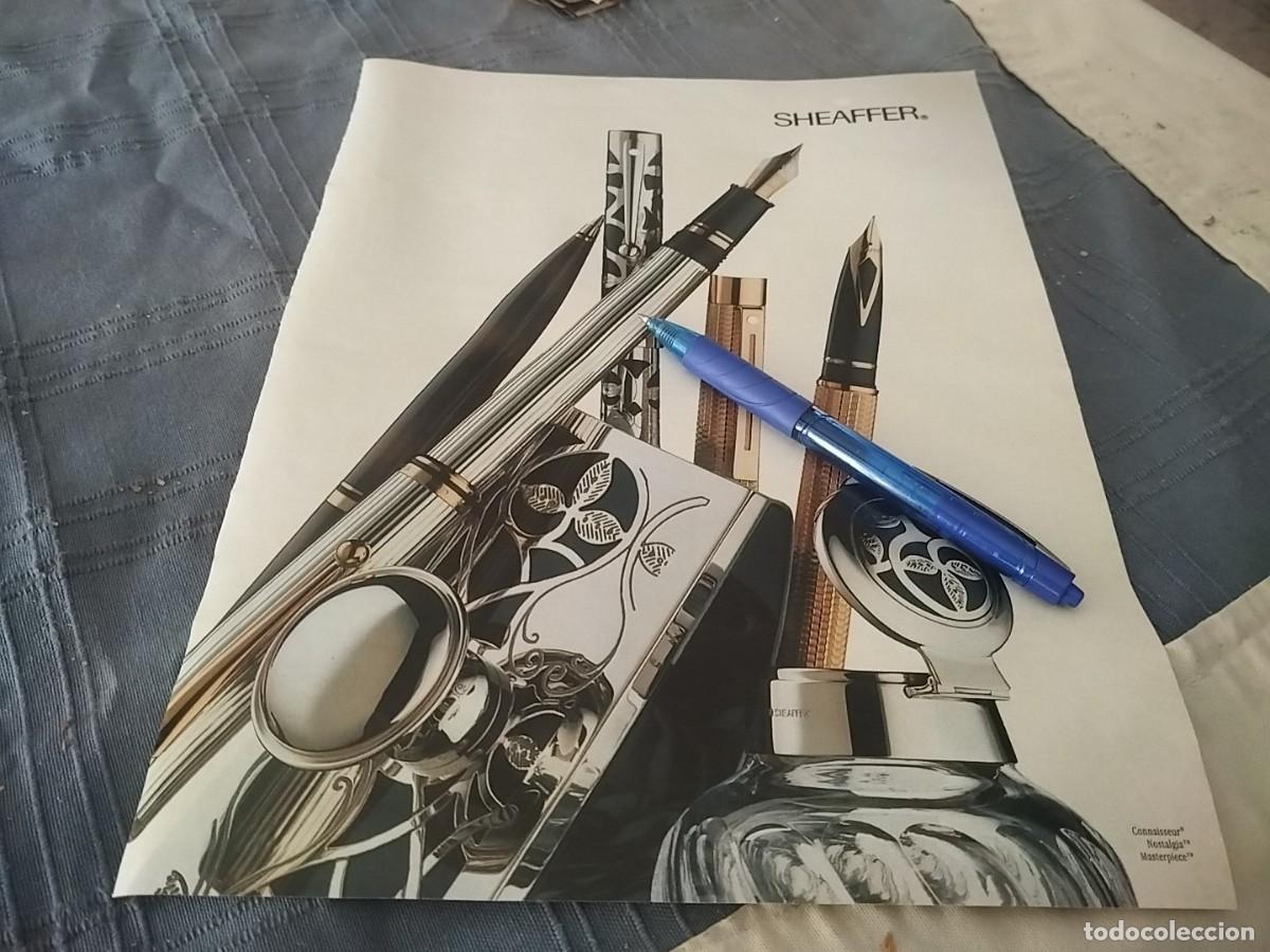 Plumas estilogr&aacute;ficas antiguas: SHEAFFER PLUMA ESTILOGR&Aacute;FICA Y BOL&Iacute;GRAFO ANUNCIO PUBLICIDAD REVISTA 1992 BONITO PARA ENMARCAR