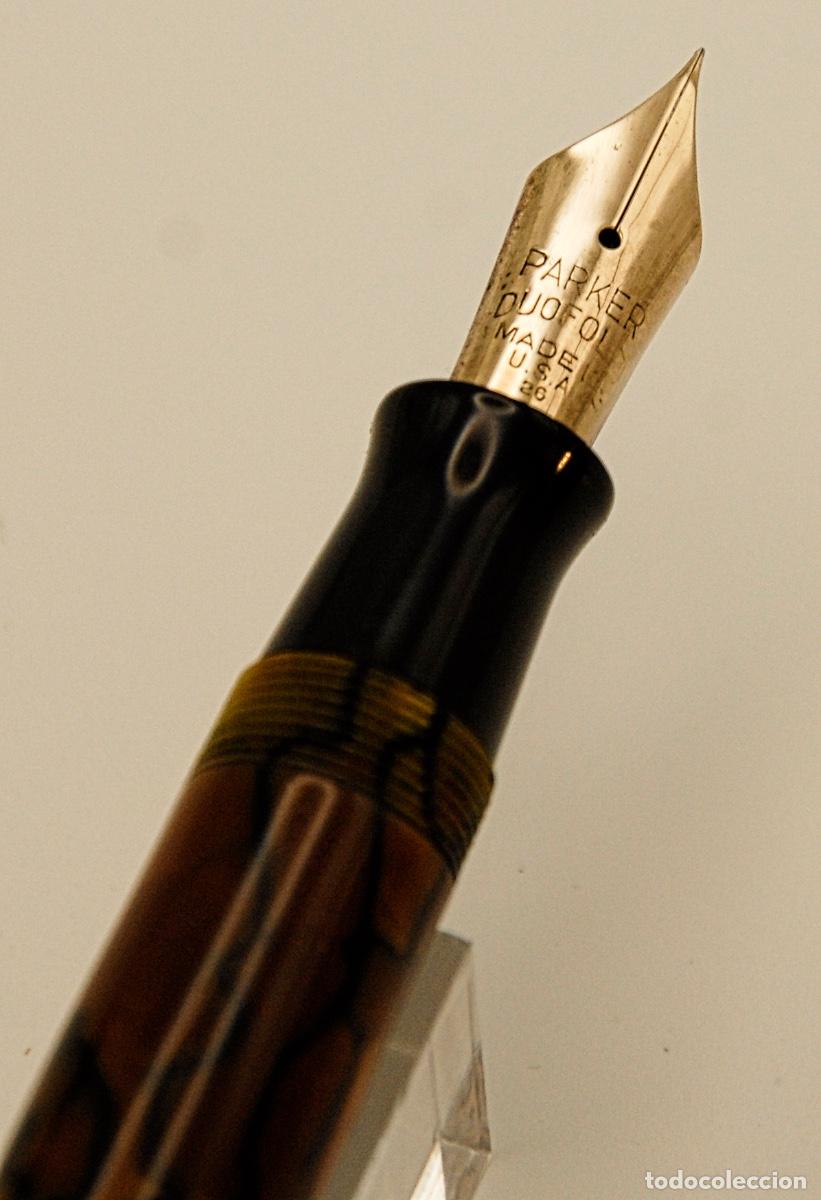 Plumas estilogr&aacute;ficas antiguas: PARKER DUOFOLD SENIOR SET STREAMLINED MADREPERLA -REF: M02- - Foto 7