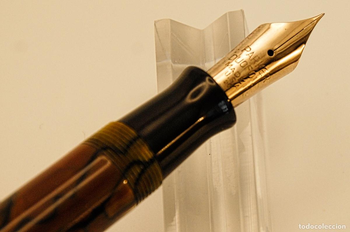 Plumas estilogr&aacute;ficas antiguas: PARKER DUOFOLD SENIOR SET STREAMLINED MADREPERLA -REF: M02- - Foto 8