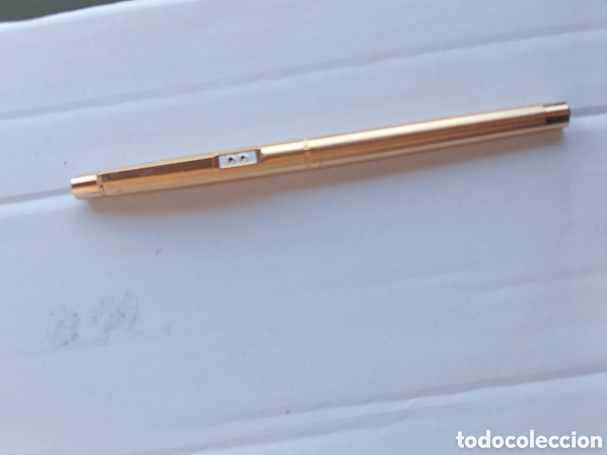 Plumas estilogr&aacute;ficas antiguas: Pluma Papermate dorada - Foto 2