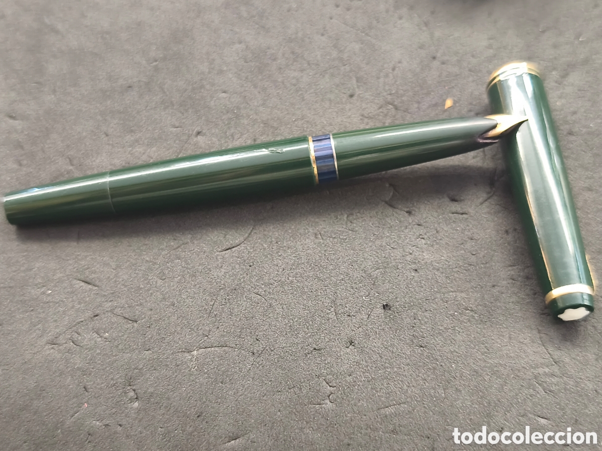 Plumas estilogr&aacute;ficas antiguas: Pluma Montblanc NC22 verde oscuro - Foto 2