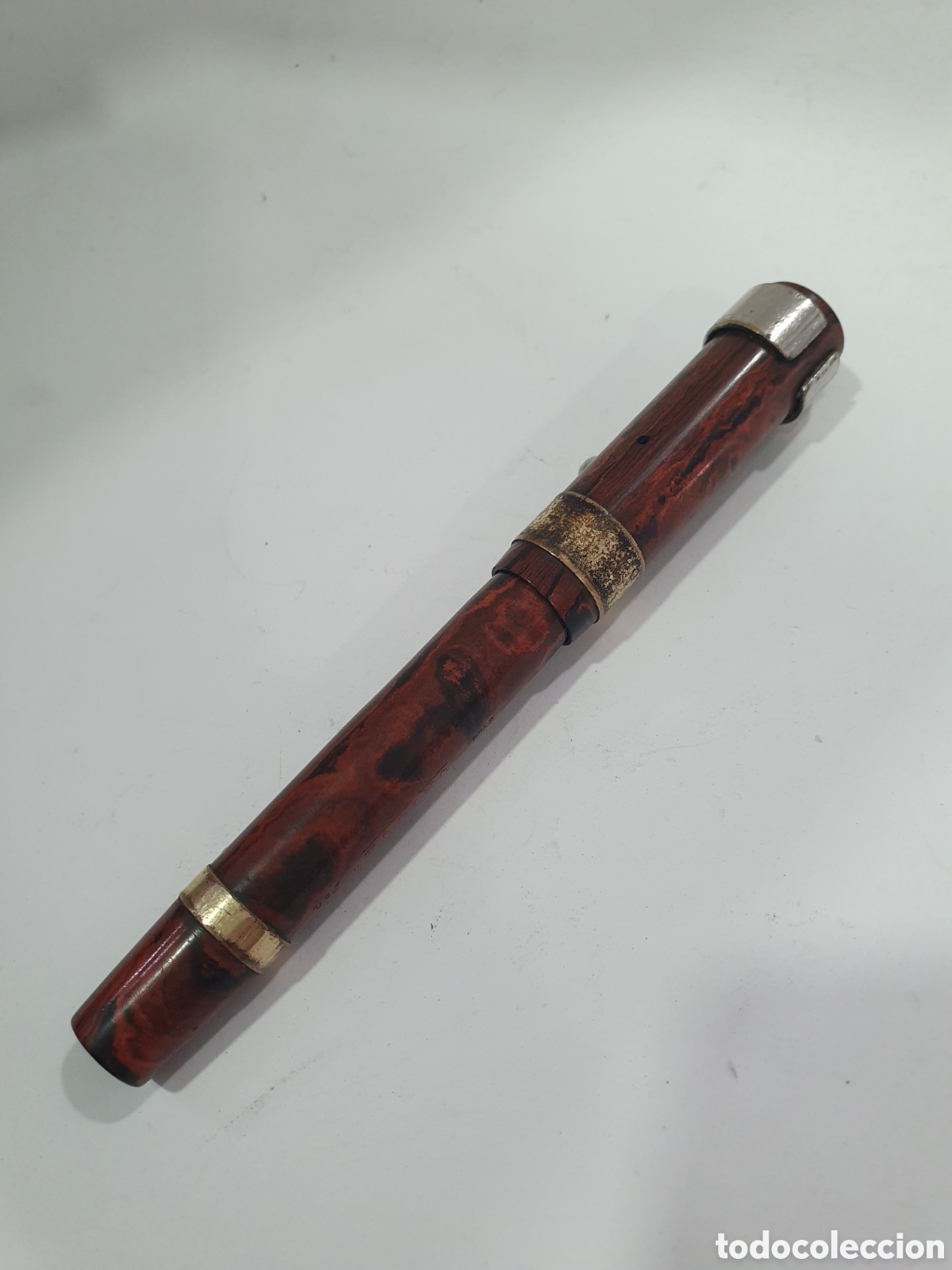 Plumas de tinta permanente antigas: Antigua pluma estilografica con plumin Inoxcrom. (L112)