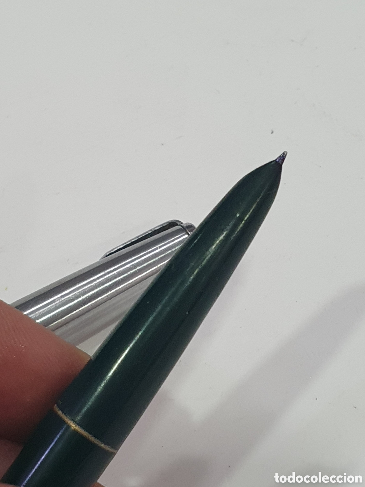 Plumas estilogr&aacute;ficas antiguas: Estilografica Soffer 31 verde. (L89) - Foto 7