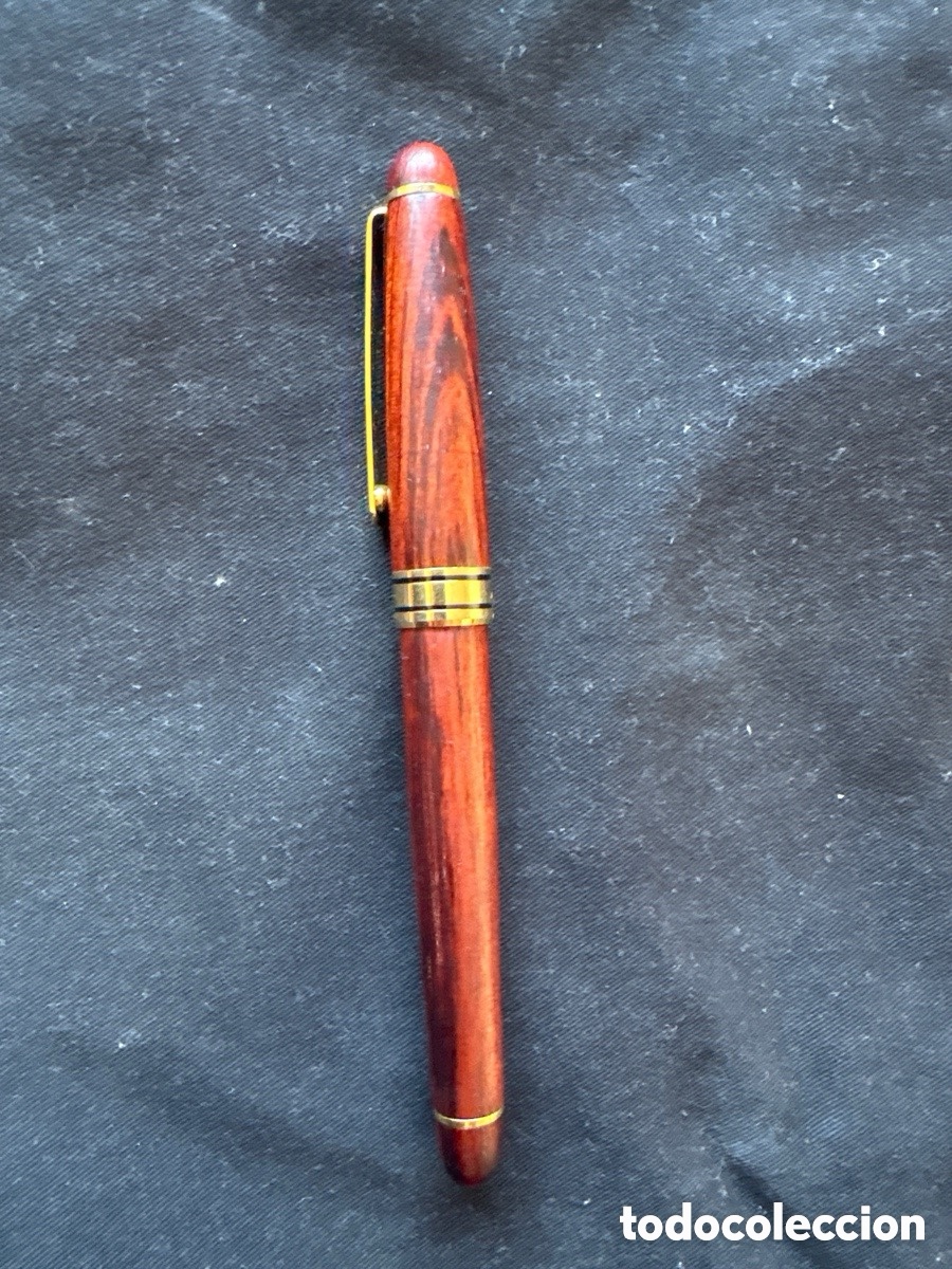 Alte F&uuml;llfederhalter: Pluma de madera Iridium Point, Tresor (A15)