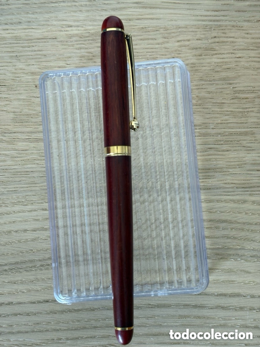 Alte F&uuml;llfederhalter: Pluma estilogr&aacute;fica madera burdeos (A21)