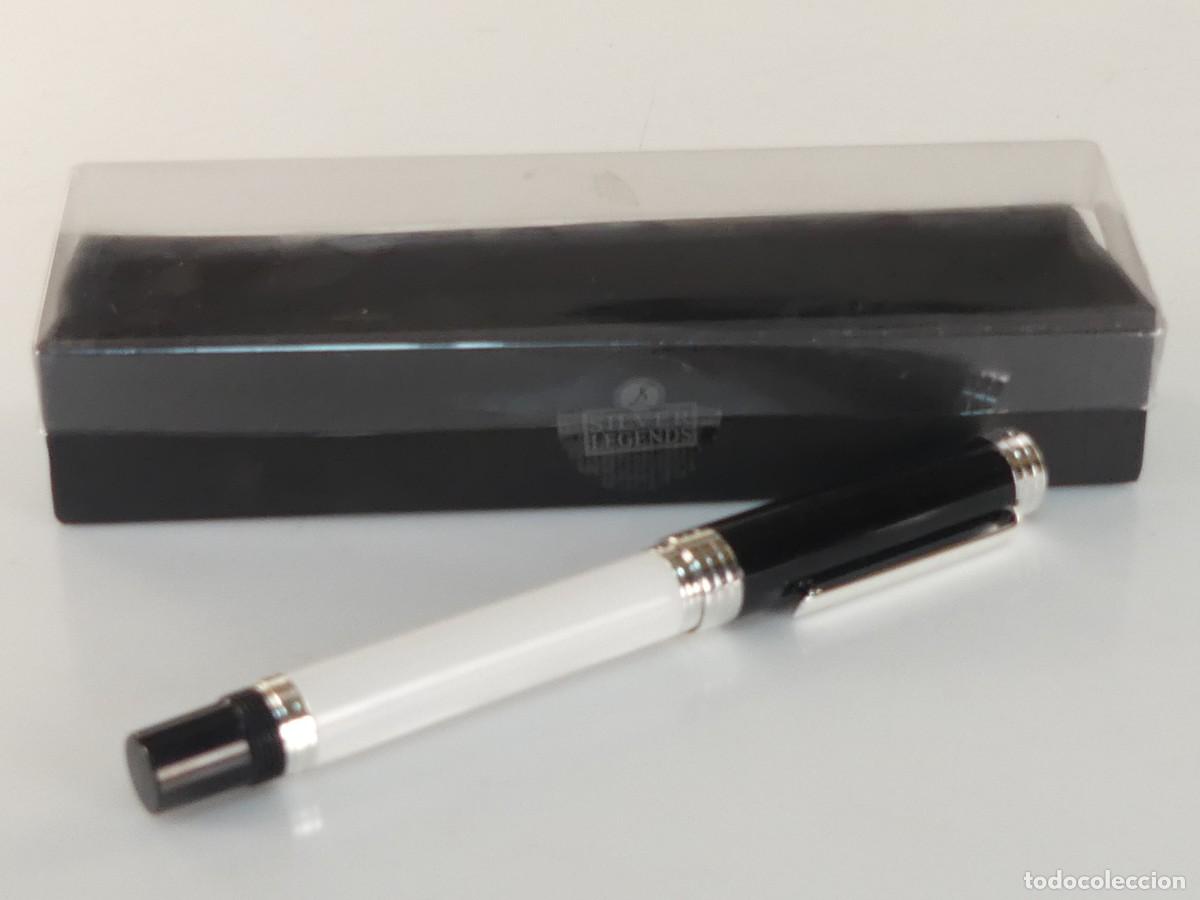 Plumas de tinta permanente antigas: PLUMA ESTILOGRAFICA IRIDIUM POINT GERMANY SILVER LEGENDS OBJETO DE COLECCI&Oacute;N