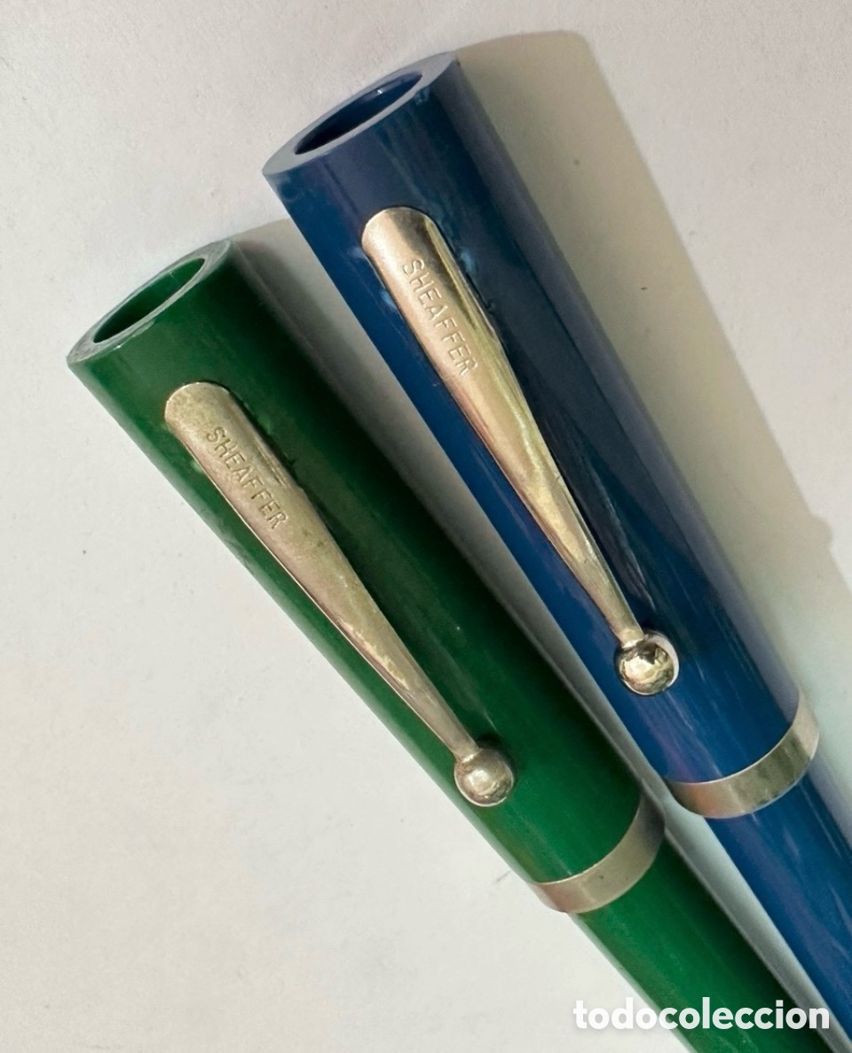 Plumas de tinta permanente antigas: Lote Plumas Estilogr&aacute;ficas SHEAFFER Vintage