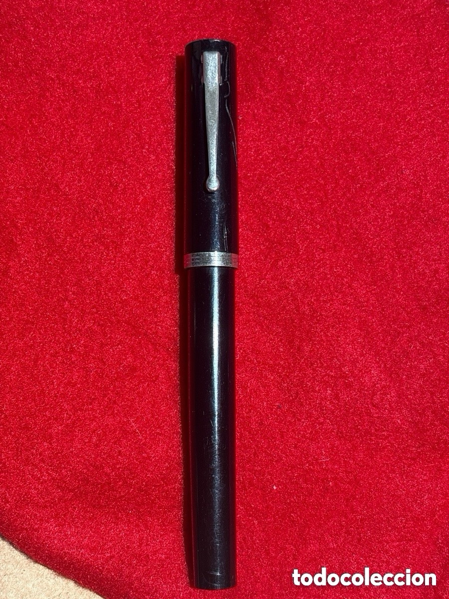 Plumas de tinta permanente antigas: Antigua pluma Walker Usa, negra (A5)