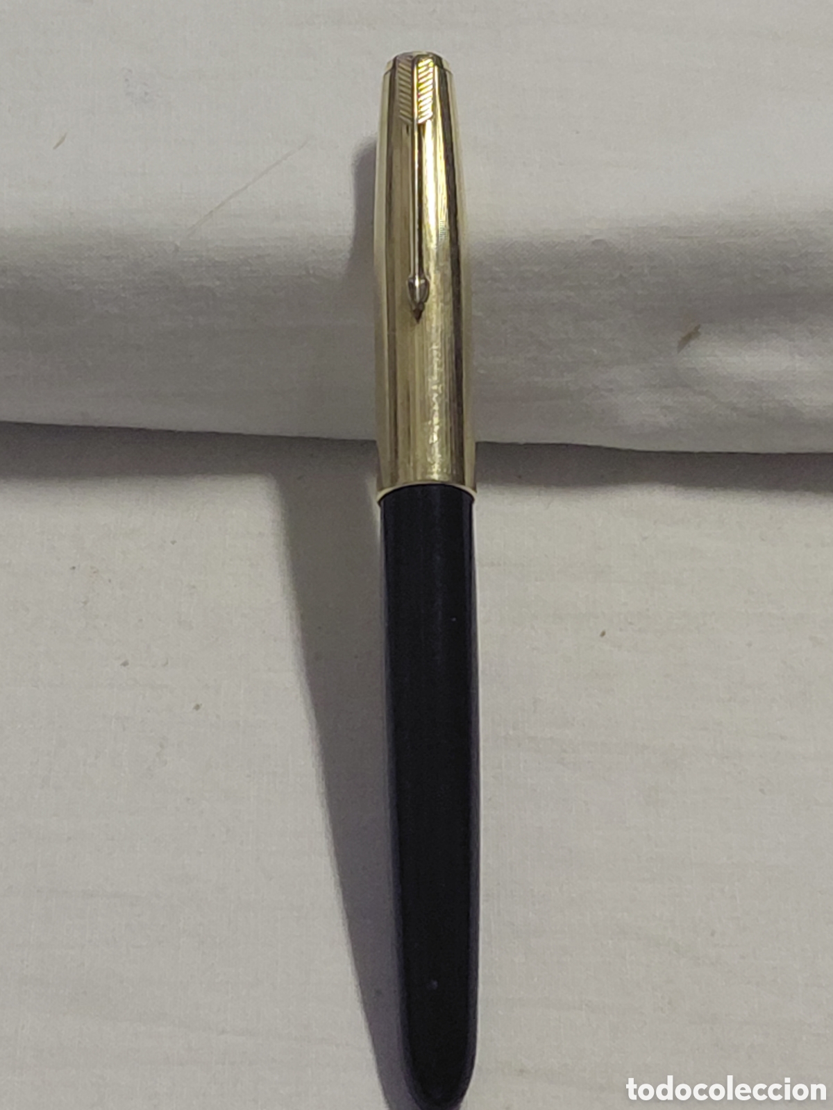Plumas estilogr&aacute;ficas antiguas: ANTIGUA PLUMA PARKER 51.CAPUCHON MADE IN USA 1/10.12 K . GOLD FILLED.CUERPO NEGRO