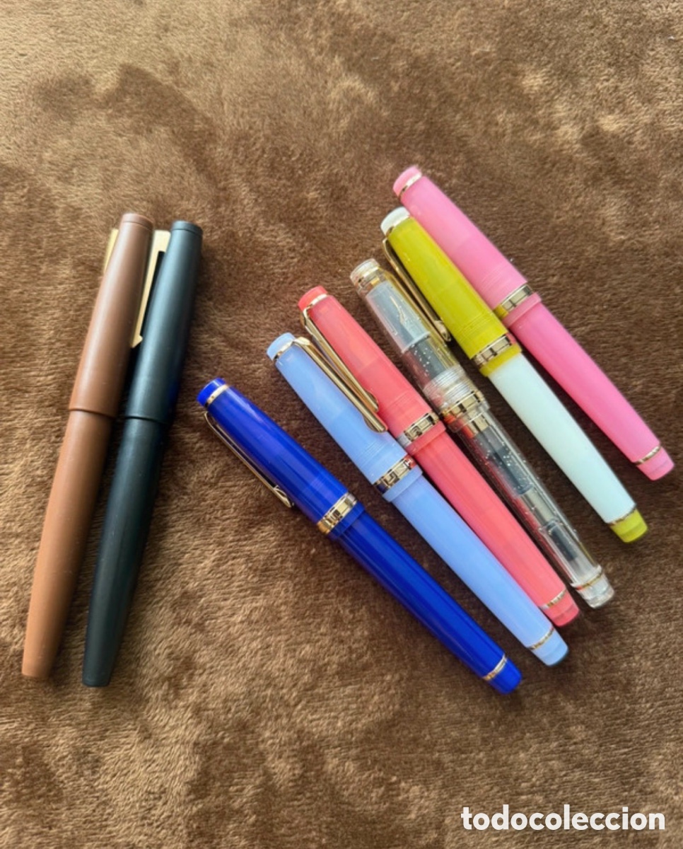 Plumas de tinta permanente antigas: Lote de plumas estilogr&aacute;ficas Jinhao