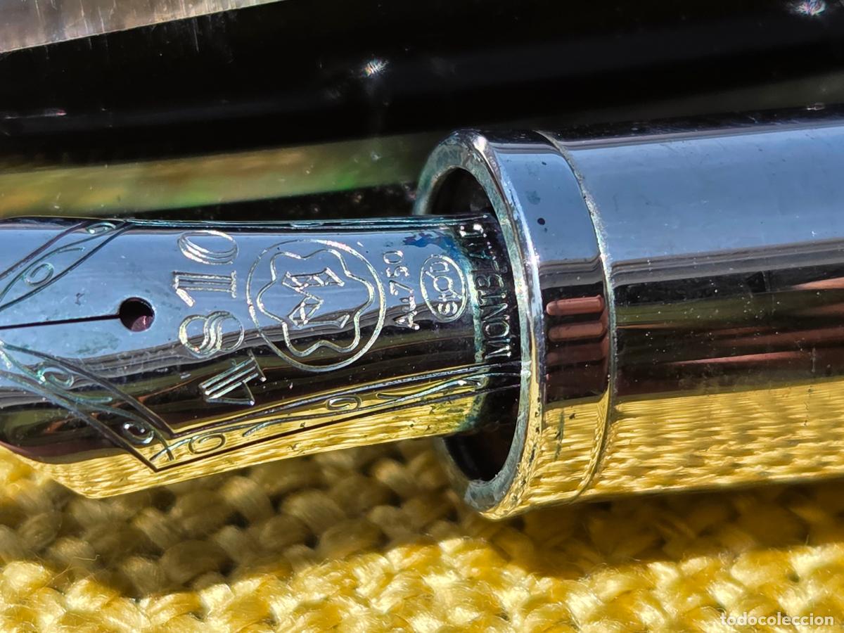 Plumas estilogr&aacute;ficas antiguas: Pluma Montblanc oro blanco