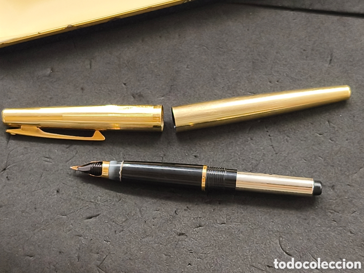 Plumas estilogr&aacute;ficas antiguas: Pluma Sheaffer, plum&iacute;n oro 14k - Foto 3