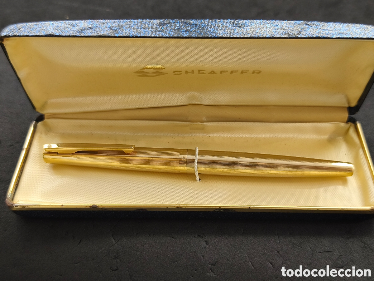 Old Fountain Pens: Pluma Sheaffer, plum&iacute;n oro 14k