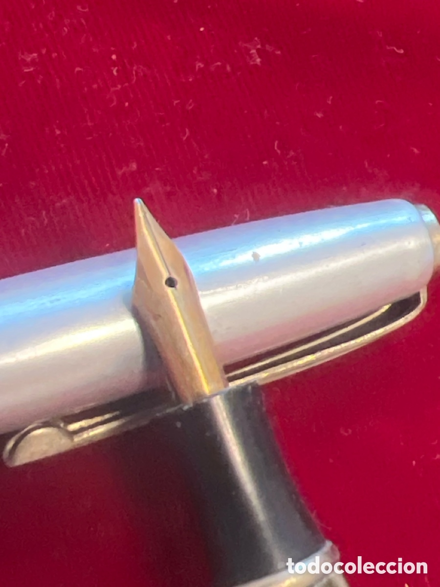 Plumas estilogr&aacute;ficas antiguas: WARRANTED Plumin de oro 14cts - Foto 2