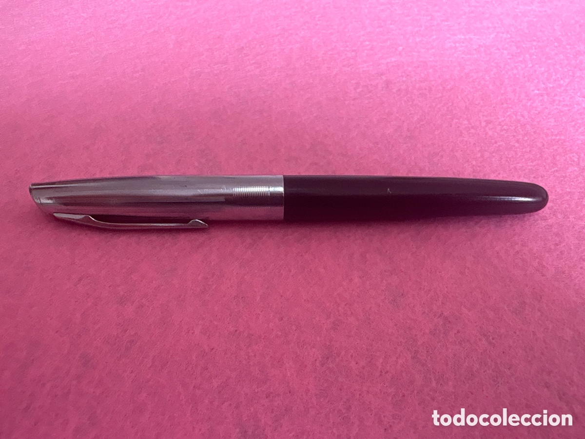 Plumas de tinta permanente antigas: Posible pluma estilogr&aacute;fica Hurricane + &eacute;mbolo, para repuestos (A5)