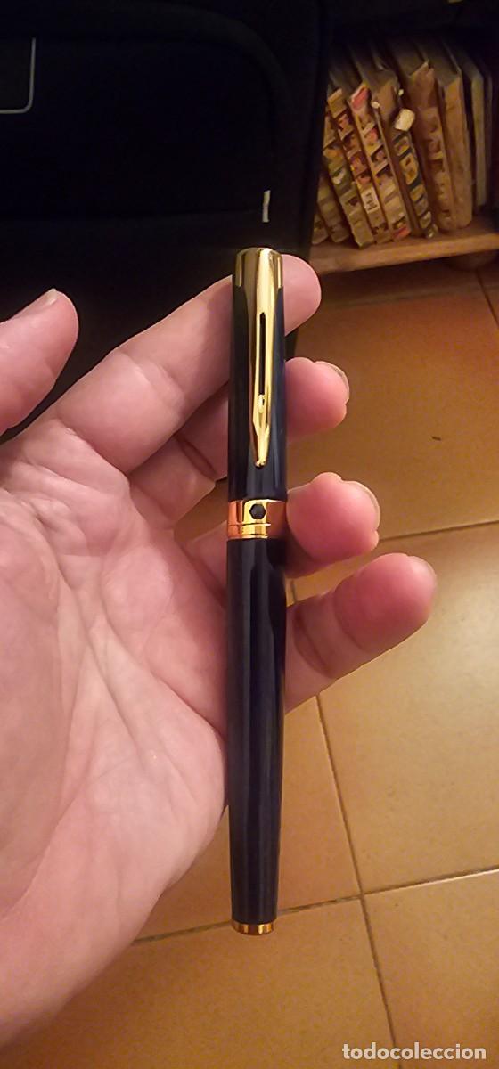 Plumas estilogr&aacute;ficas antiguas: Pluma waterman plum&oacute;n oro acabado lujo