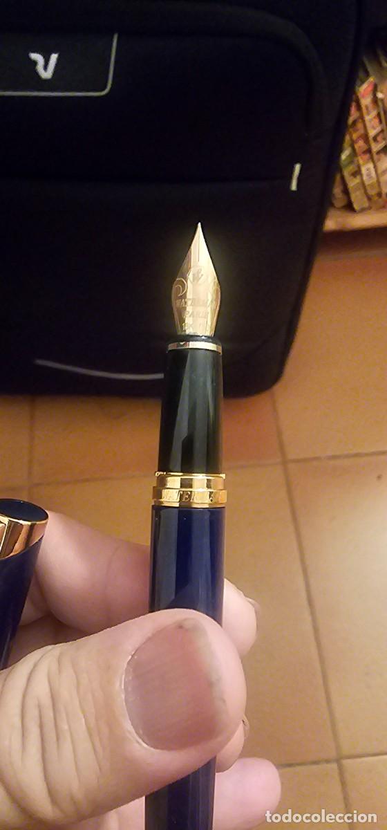 Plumas estilogr&aacute;ficas antiguas: Pluma waterman plumin oro acabado lujo - Foto 4