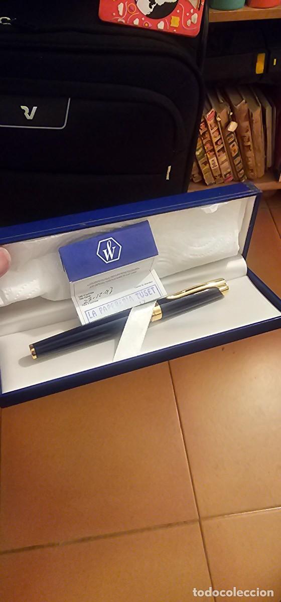 Plumas estilogr&aacute;ficas antiguas: Pluma waterman plumin oro acabado lujo - Foto 5