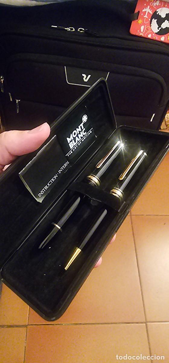 Plumas estilogr&aacute;ficas antiguas: Conjunto pluma y boligrafo montblanc meistertuck