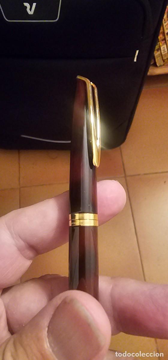 Plumas estilogr&aacute;ficas antiguas: Pluma waterman Tortoise Shell plumin oro - Foto 4