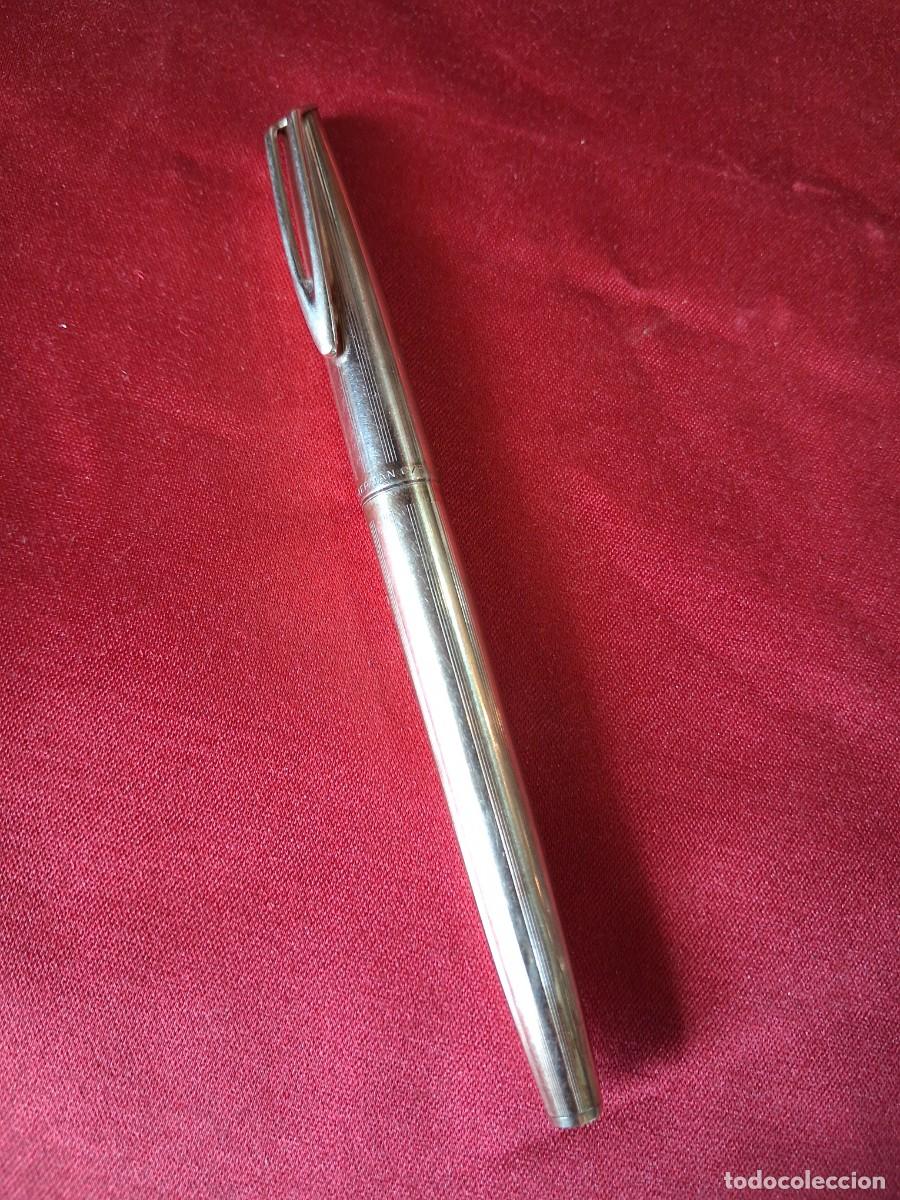 Plumas estilogr&aacute;ficas antiguas: Pluma estilografica marca Waterman C.F.ba&ntilde;ada en oro y plumin de oro de 18k