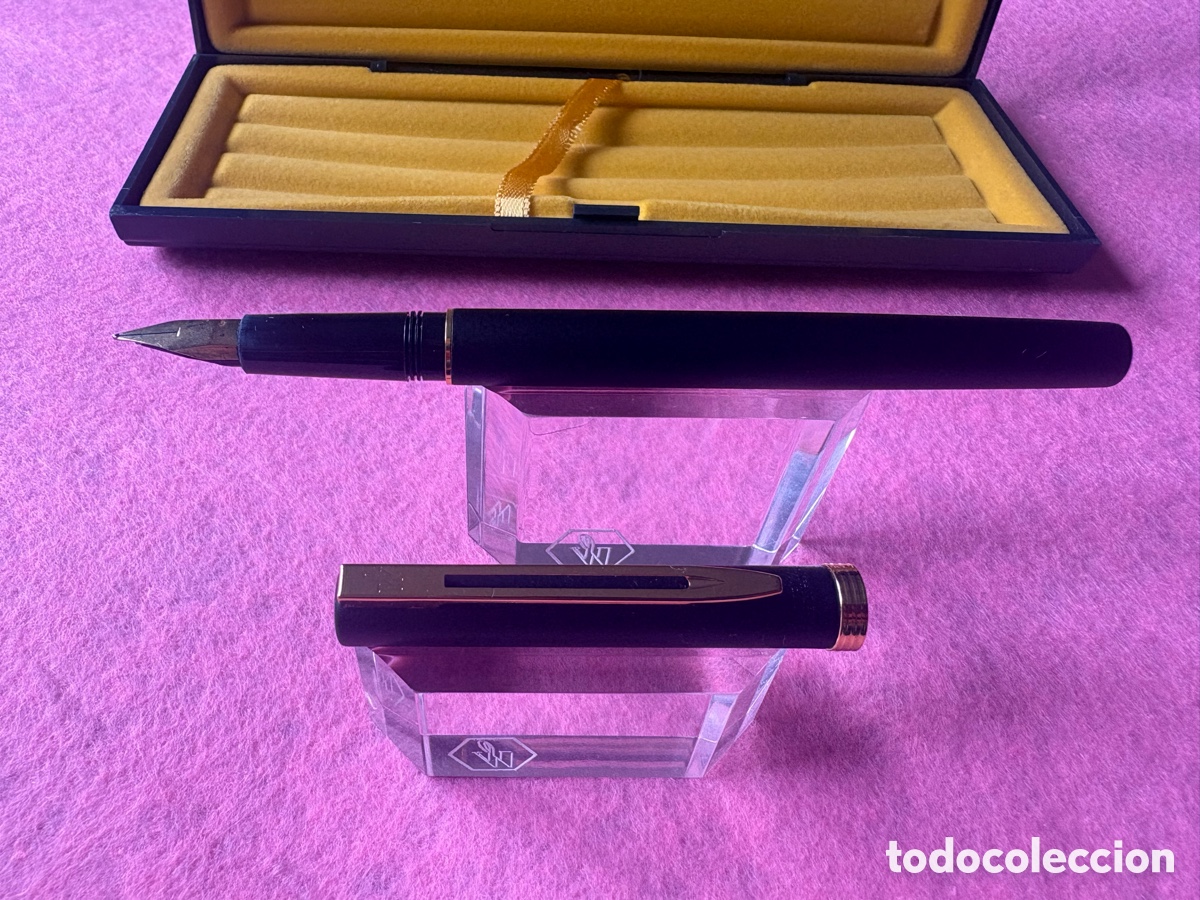 Plumas estilogr&aacute;ficas antiguas: Pluma estilogr&aacute;fica + caja Waterman Hemisphere (A8)