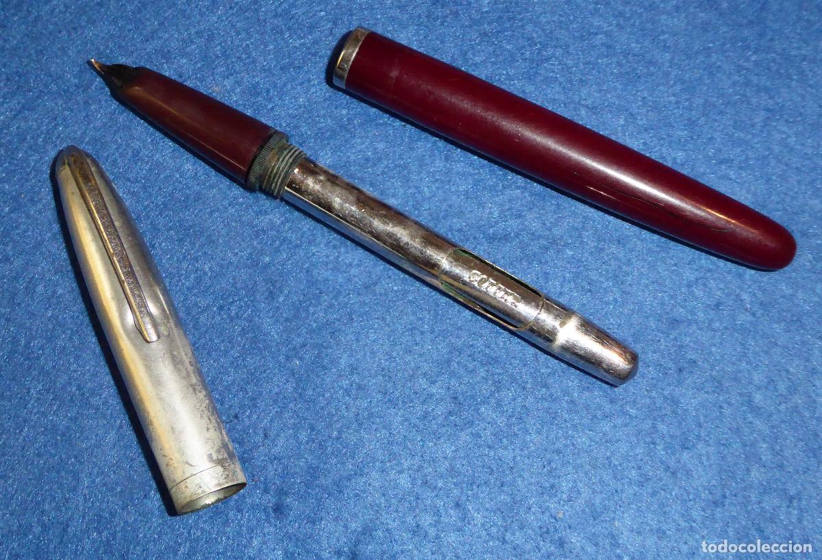 Plumas estilogr&aacute;ficas antiguas: LOTE DE 9 PLUMAS CON DEFECTOS E INCOMPLETAS - Foto 16