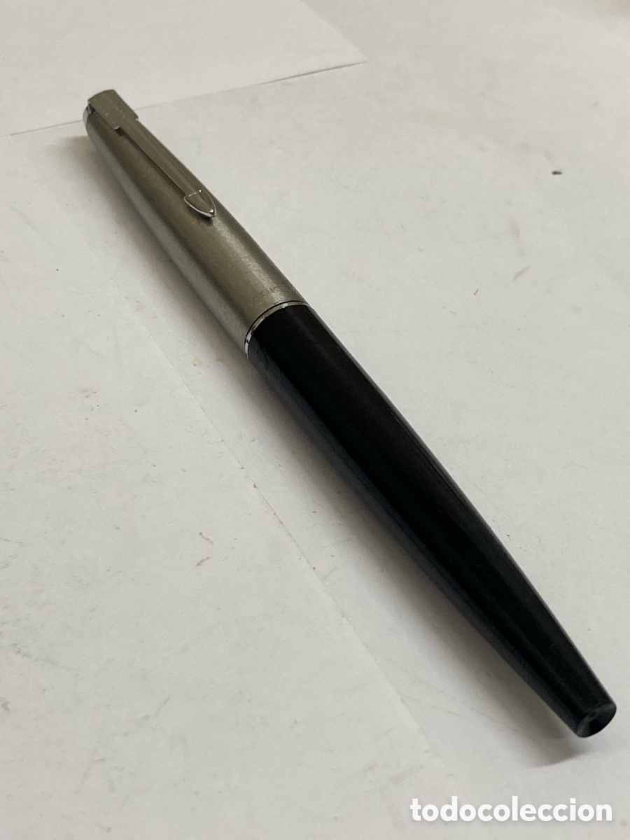 Plumas de tinta permanente antigas: Pluma Parker cuerpo celuloide negro