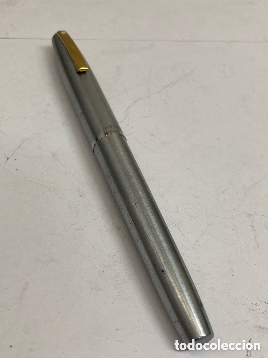 Plumas estilogr&aacute;ficas antiguas: Pluma Sheaffer cuerpo met&aacute;lico