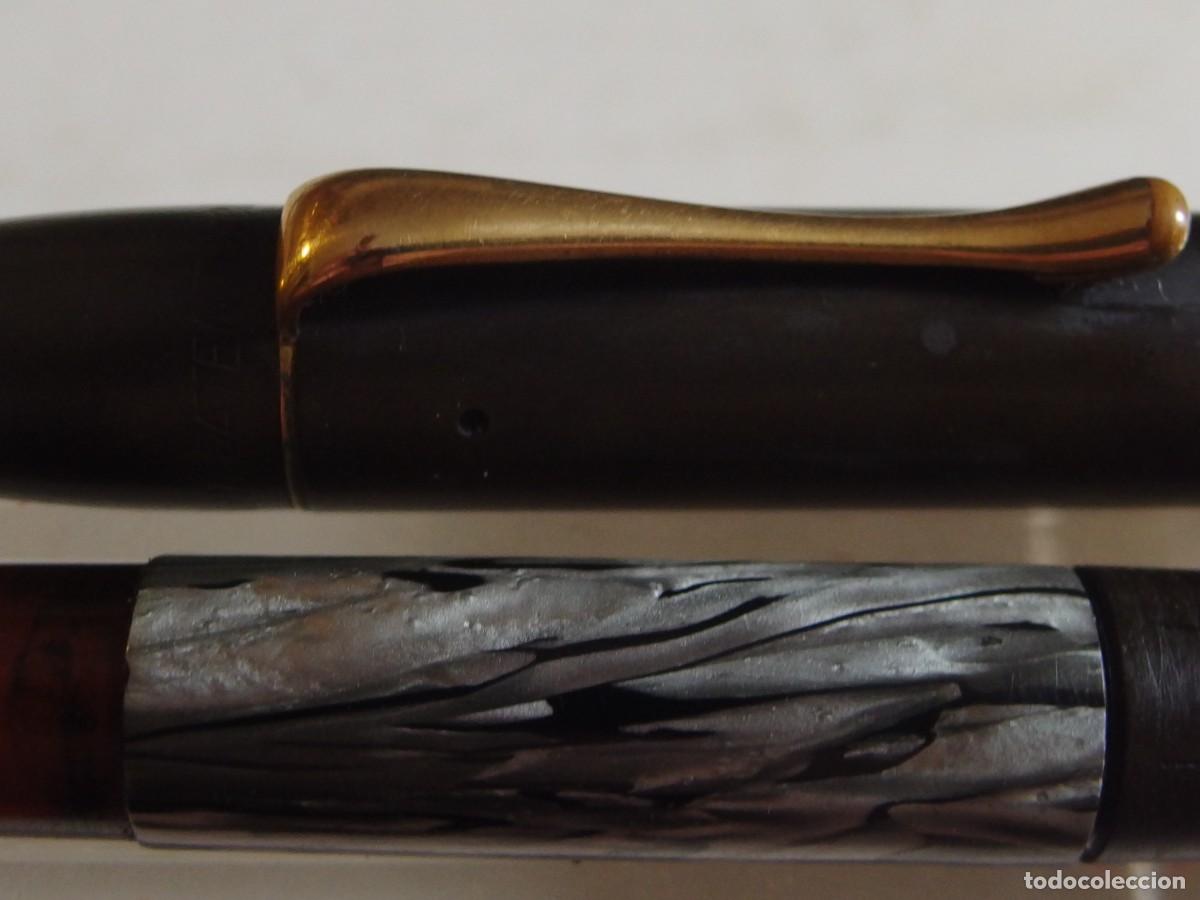 Plumas estilogr&aacute;ficas antiguas: 4631 PELIKAN 100 GRIS MARMOL GRAY MARBLED GERMANY CIRCA 1929