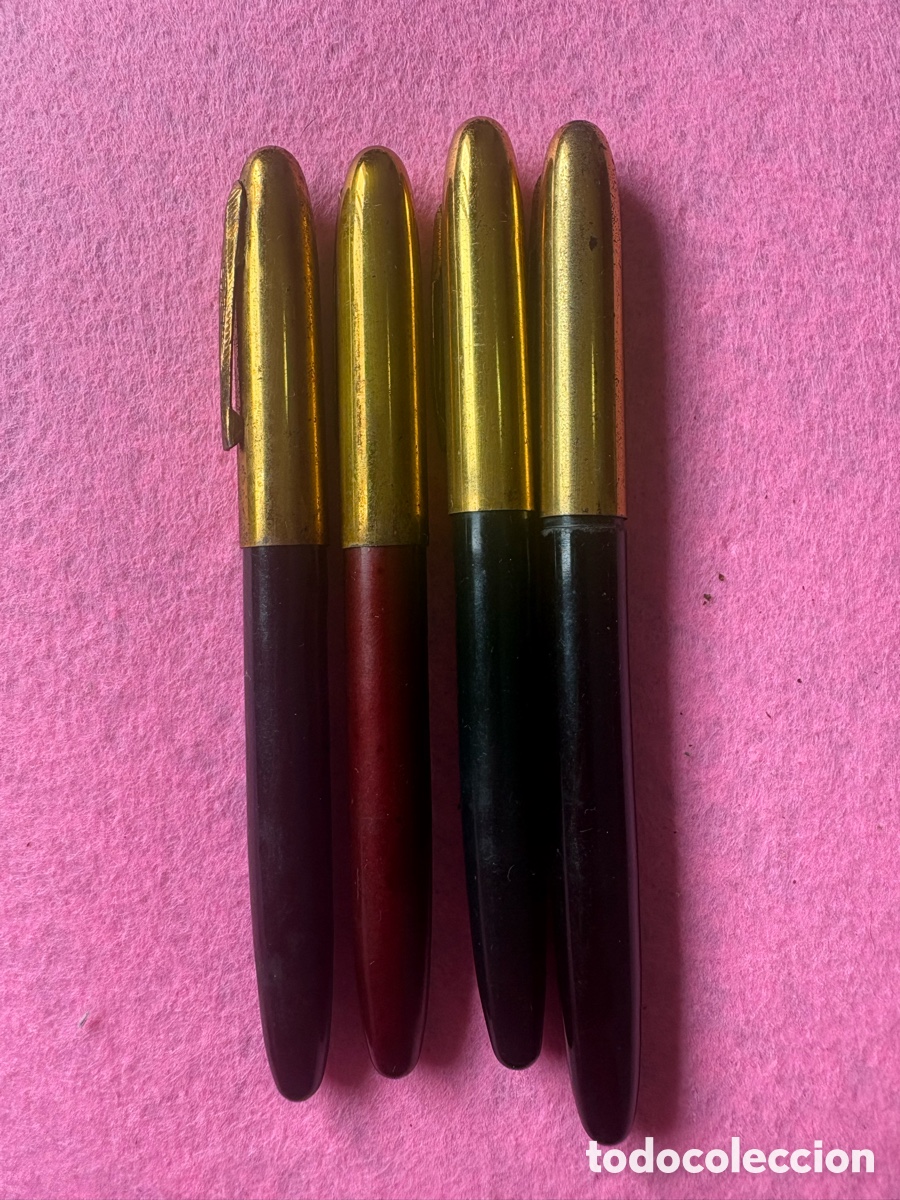 Plumas estilogr&aacute;ficas antiguas: Lote de plumas a catalogar con plumin 14k (A8)