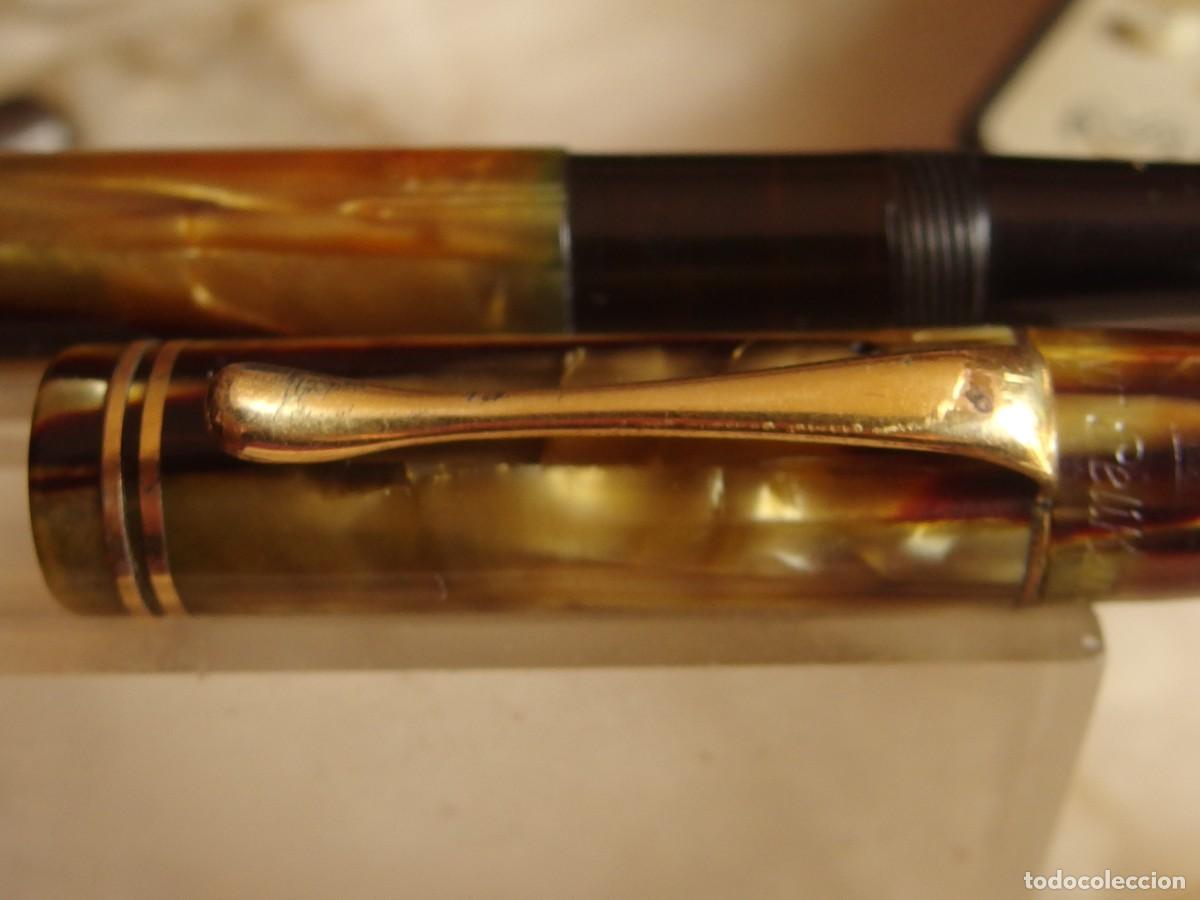 Penne stilografiche antiche: 4629 PELIKAN 100 COLOR DOBLE TORTUGA TORTOISESHELL MARBLED GERMANY CIRCA 1929