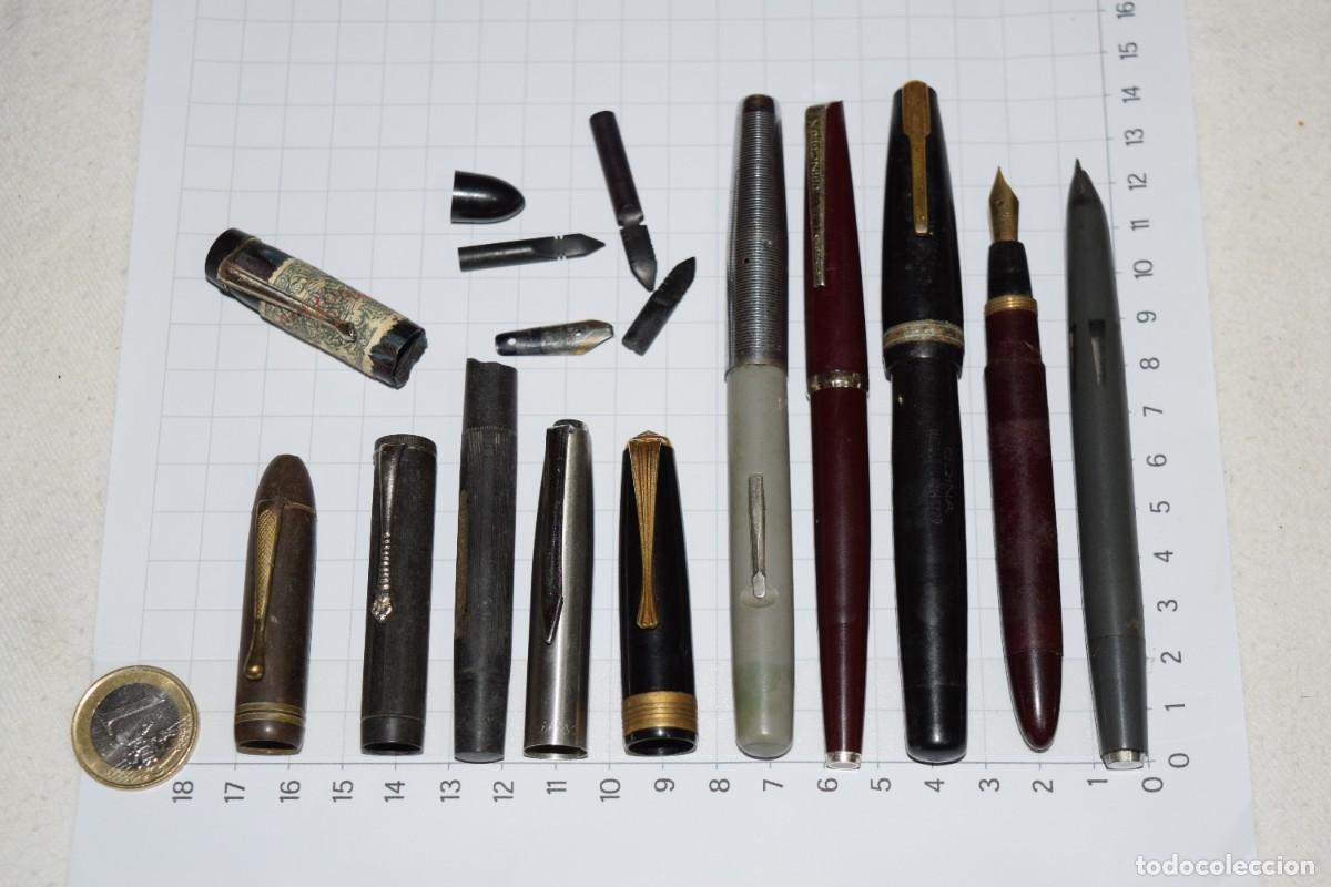 Plumas estilogr&aacute;ficas antiguas: Lote PLUMAS antiguas, para piezas, reparaci&oacute;n/restauraci&oacute;n - Diferentes tipos - &iexcl;Mira fotos! Lote 01
