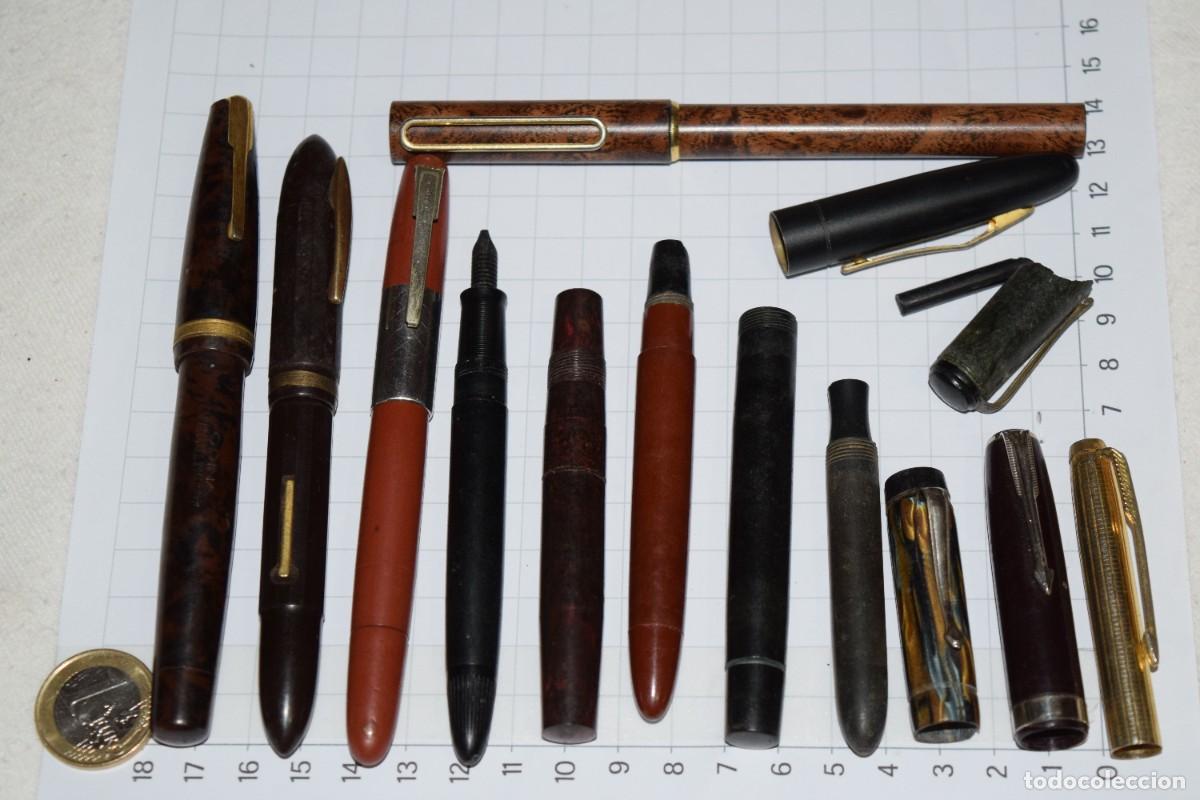 Plumas estilogr&aacute;ficas antiguas: Lote PLUMAS antiguas, para piezas, reparaci&oacute;n/restauraci&oacute;n - Diferentes tipos - &iexcl;Mira fotos! Lote 03