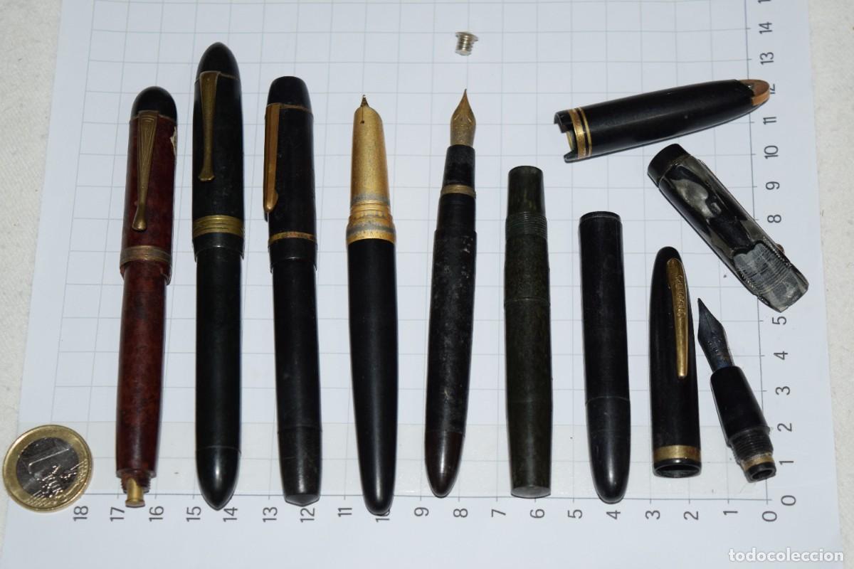Plumas estilogr&aacute;ficas antiguas: Lote PLUMAS antiguas, para piezas, reparaci&oacute;n/restauraci&oacute;n - Diferentes tipos - &iexcl;Mira fotos! Lote 04