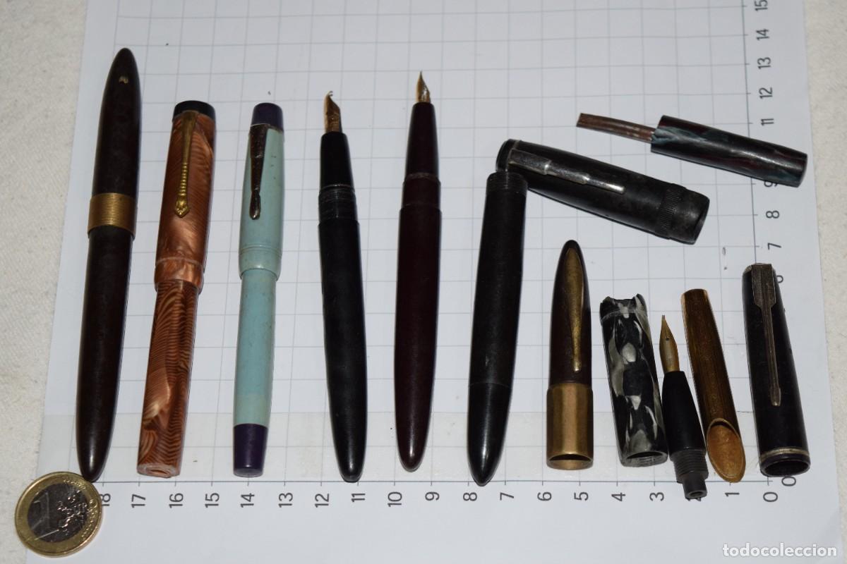 Plumas estilogr&aacute;ficas antiguas: Lote PLUMAS antiguas, para piezas, reparaci&oacute;n/restauraci&oacute;n - Diferentes tipos - &iexcl;Mira fotos! Lote 05