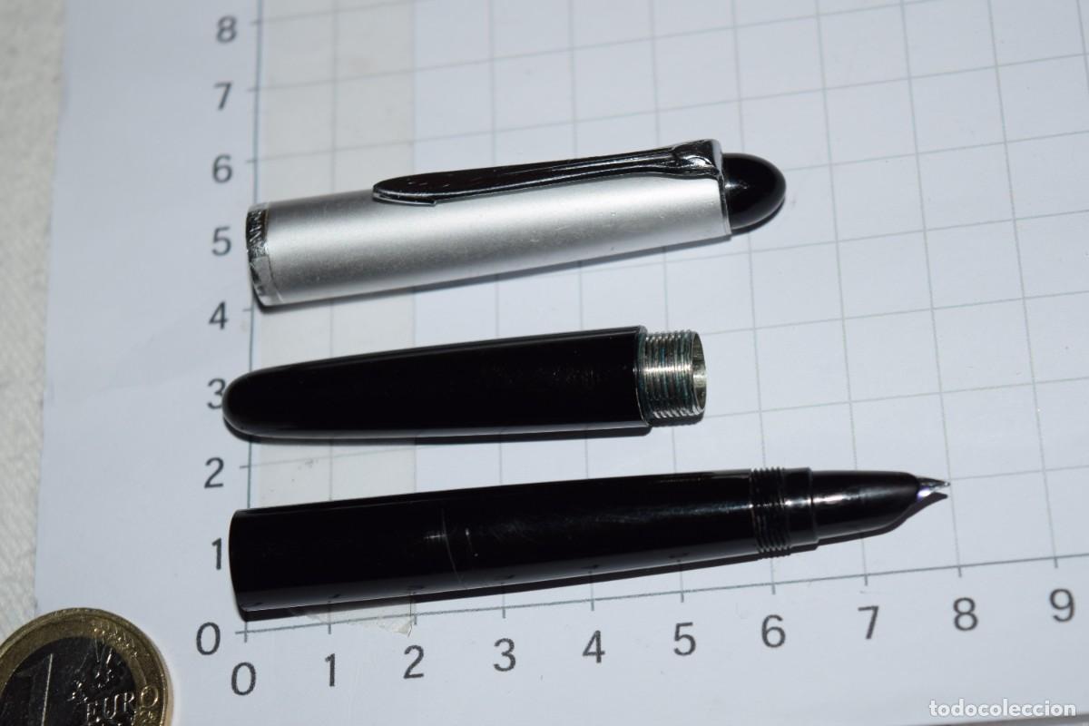 Plumas estilogr&aacute;ficas antiguas: Pluma PELIKAN, tipo/clase PELIKANO Modelo 1, A&ntilde;os 1960 / 65, cuerpo negro, capuch&oacute;n aluminio &iexcl;Mira!